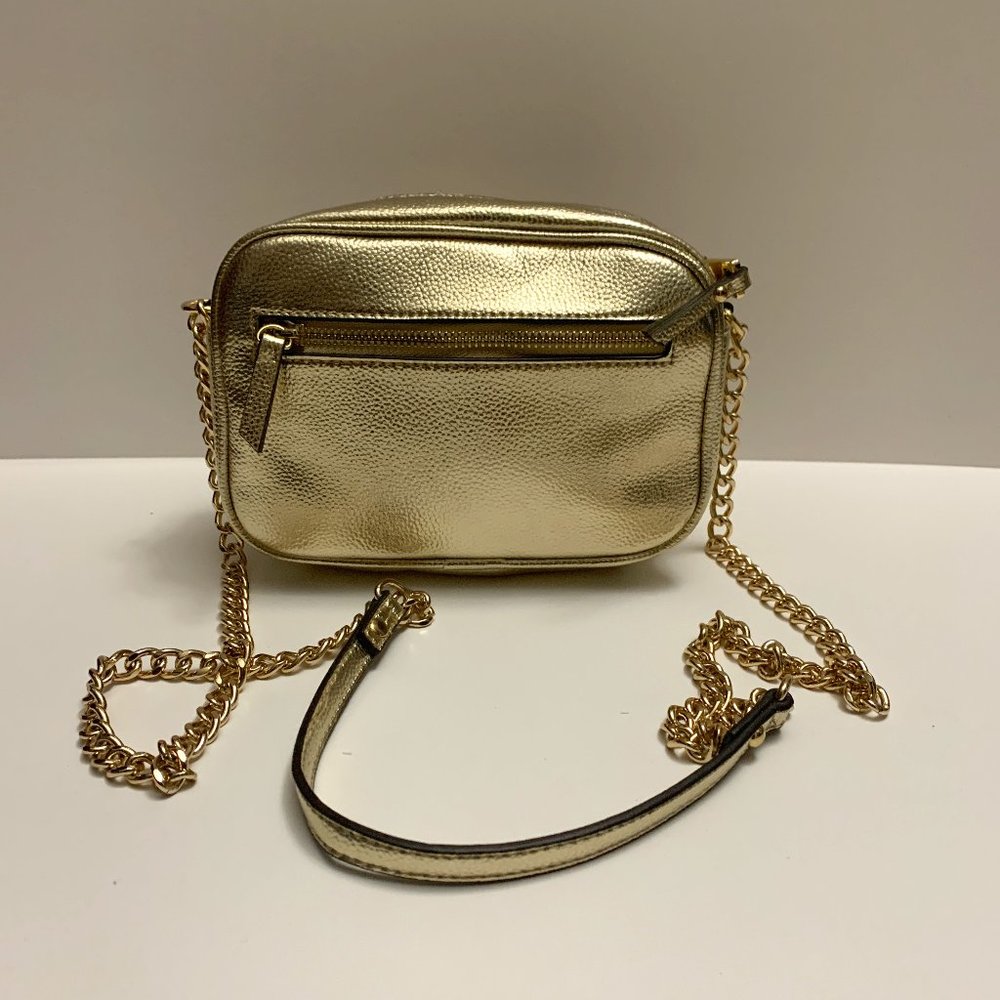 INC Glam Metallic Quilted Camera Crossbody